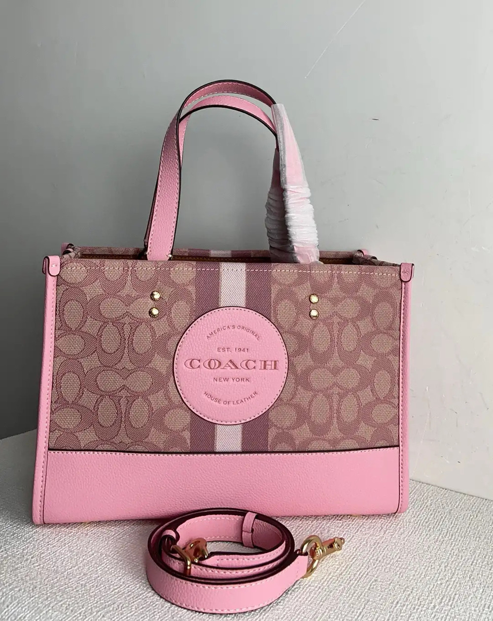 Coach pink tote bag